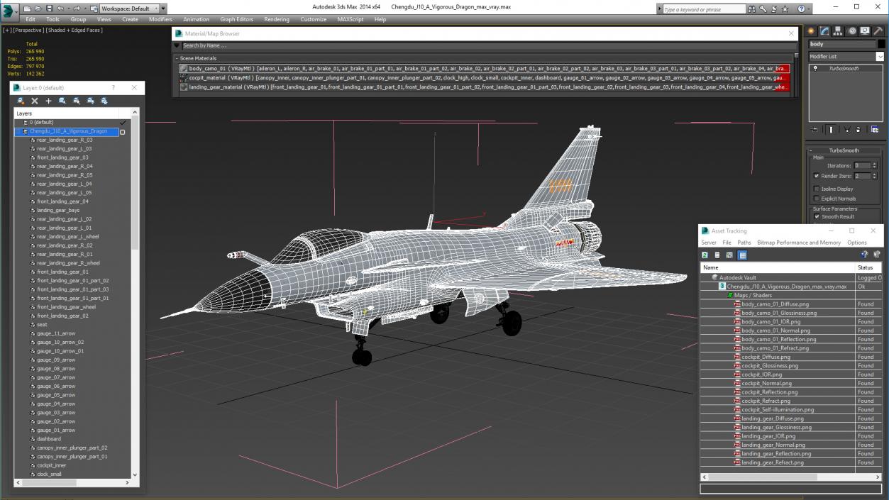 Chengdu J10 A Vigorous Dragon 3D model