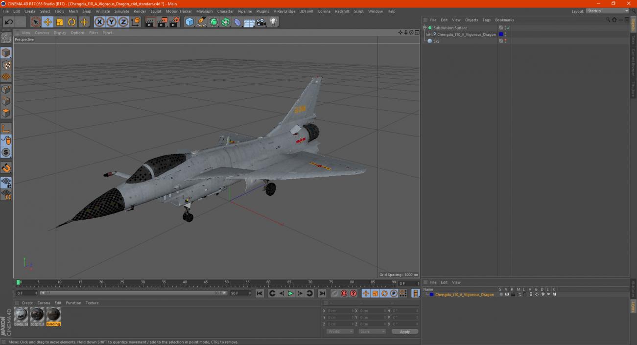 Chengdu J10 A Vigorous Dragon 3D model