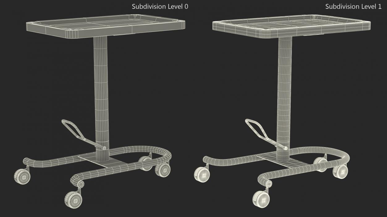 3D Hydraulic Mayo Table Metal