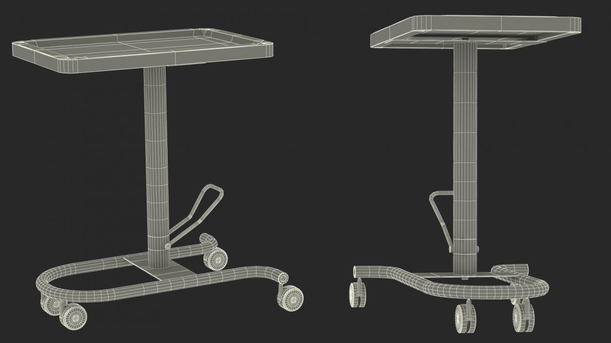 3D Hydraulic Mayo Table Metal