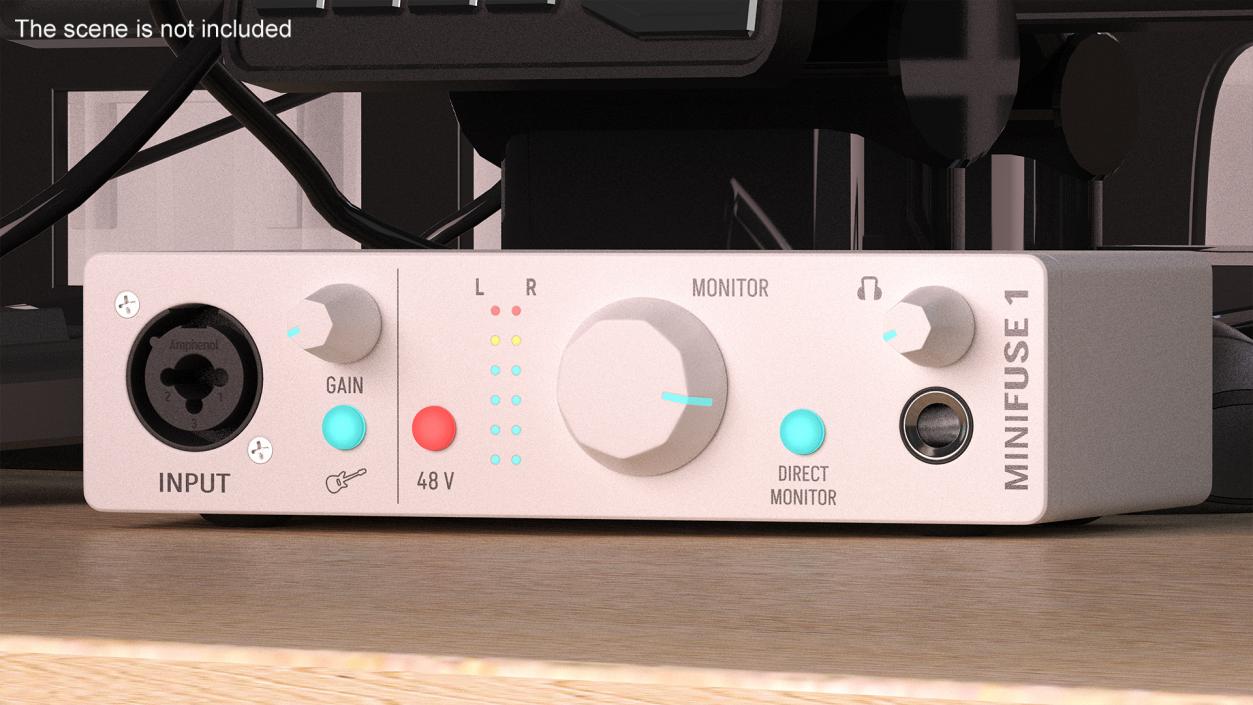 Compact Audio USB Interface Arturia MiniFuse 1 White 3D