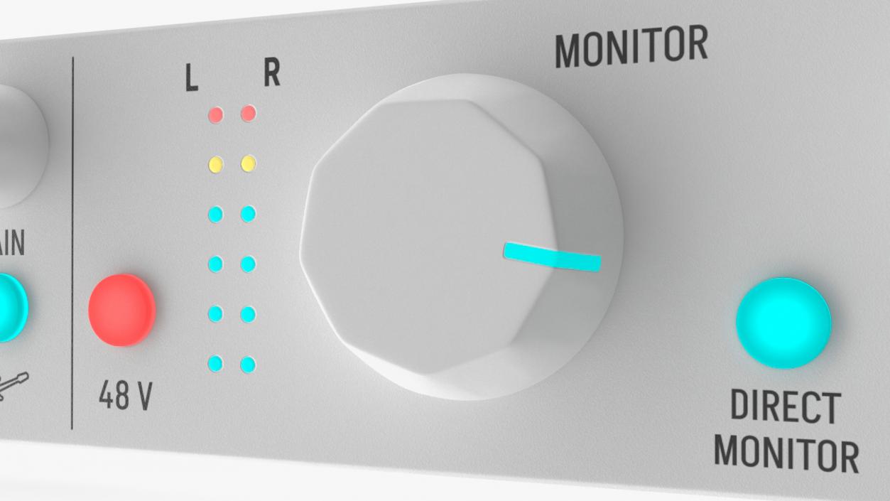 Compact Audio USB Interface Arturia MiniFuse 1 White 3D