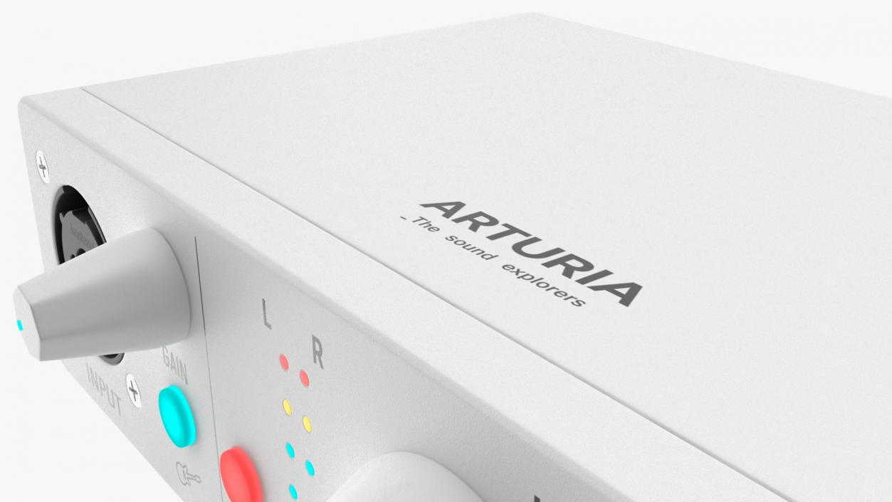 Compact Audio USB Interface Arturia MiniFuse 1 White 3D