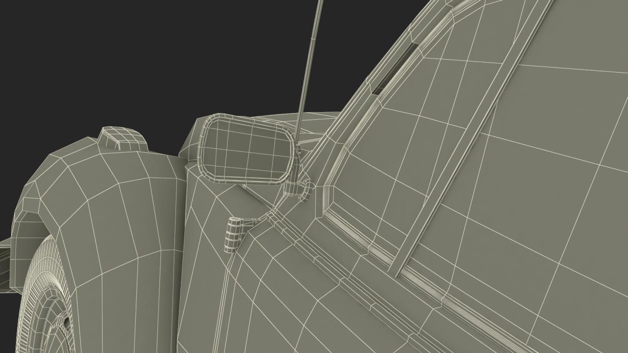 3D Classic Volkswagen Beetle Simple Interior