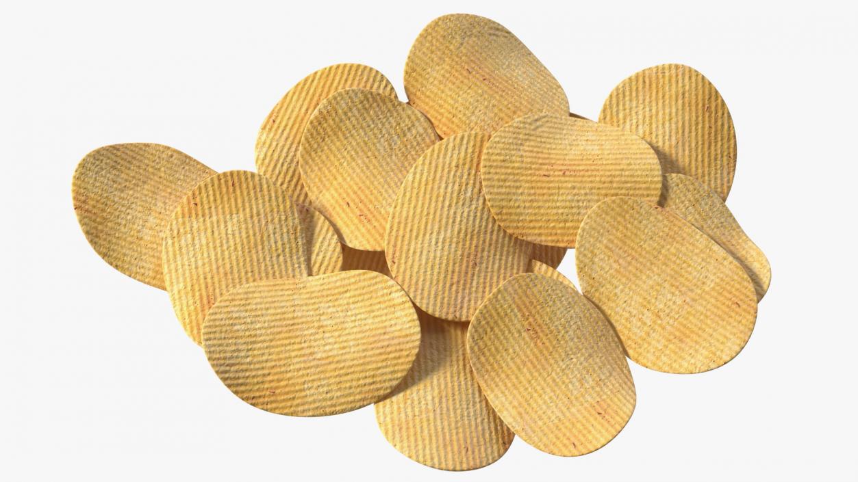 3D model Group of Corrugated Chips