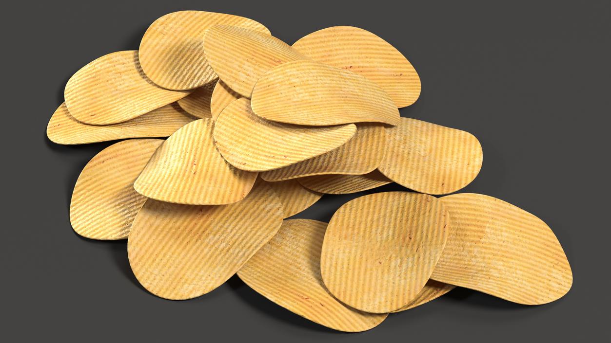 3D model Group of Corrugated Chips