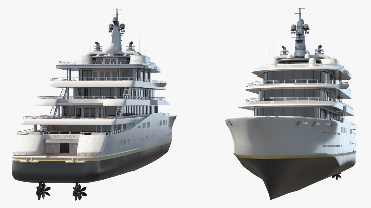 Luxury Yachts Collection 3D model