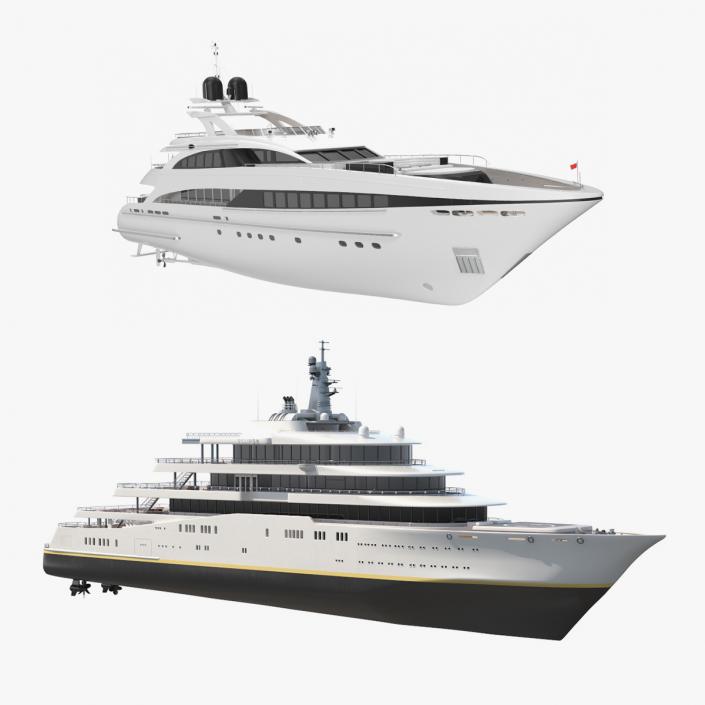 Luxury Yachts Collection 3D model