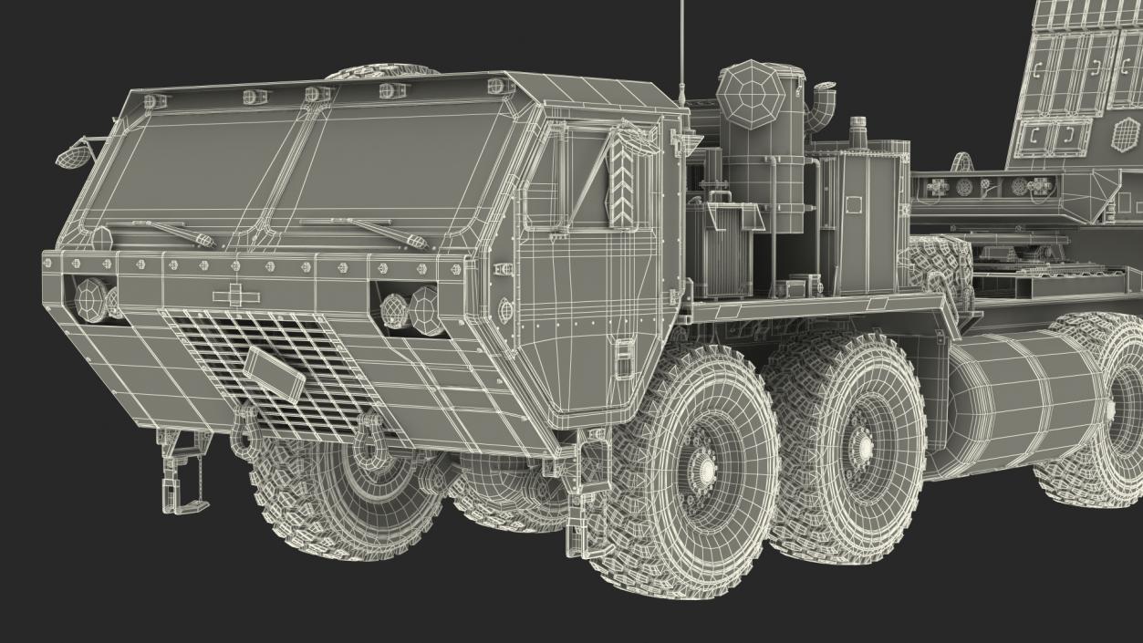 HEMTT M985 with Patriot AN MPQ53 Radar Green 3D model