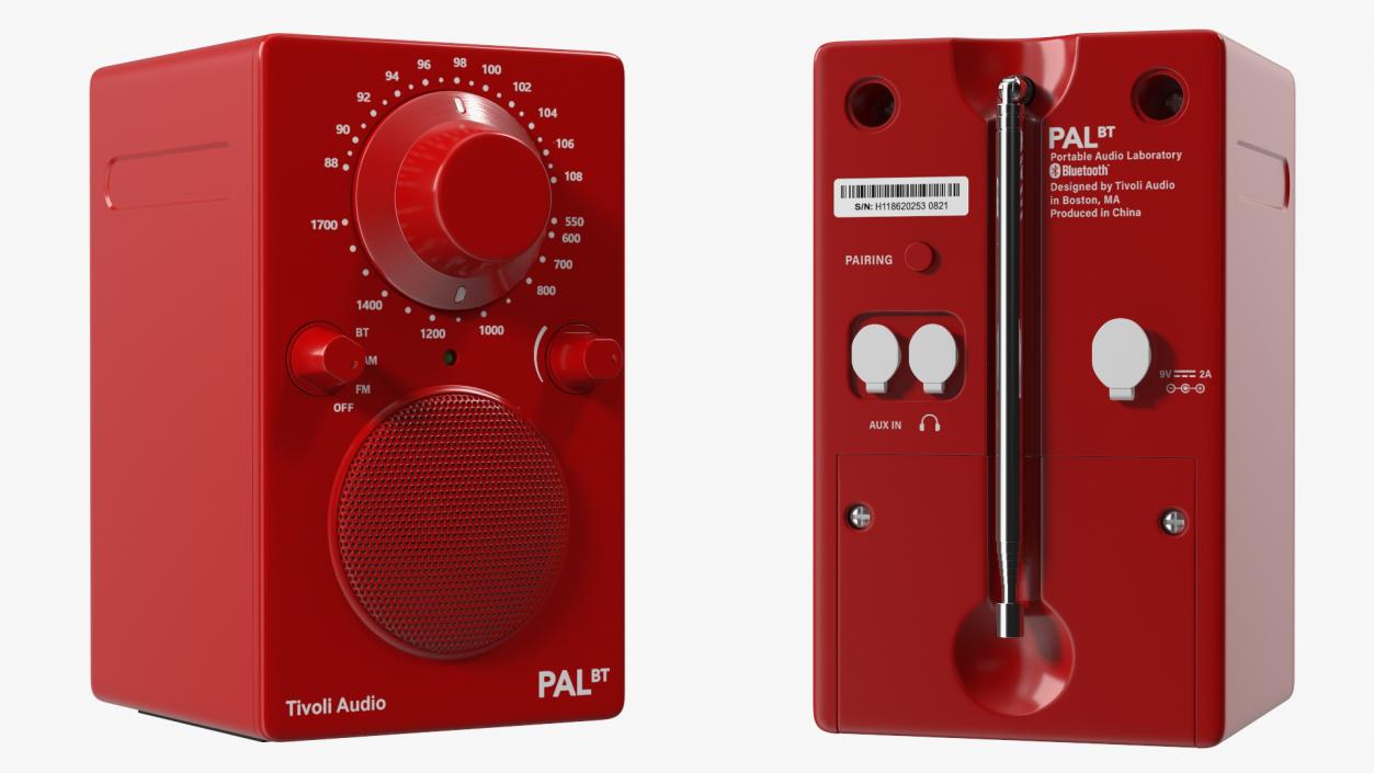 Bluetooth Radio Tivoli Audio PAL BT Red 3D model