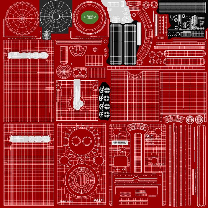 Bluetooth Radio Tivoli Audio PAL BT Red 3D model