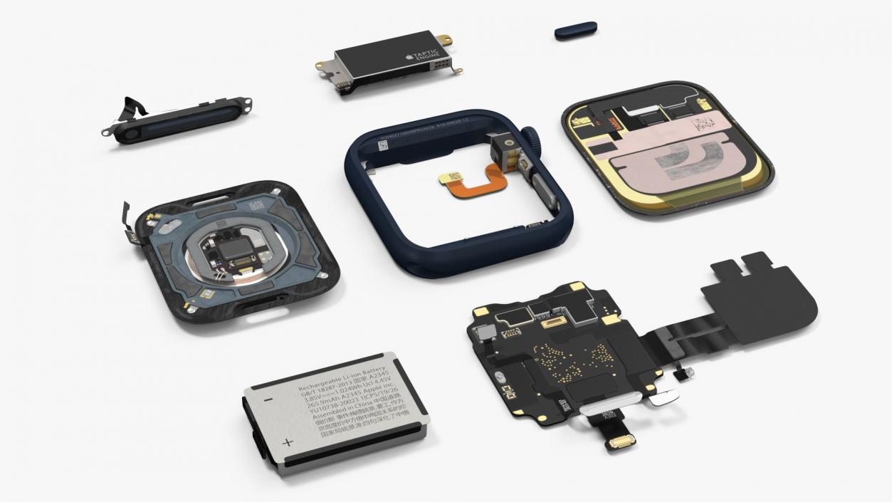 Disassembled Apple Watch SE 2 3D model