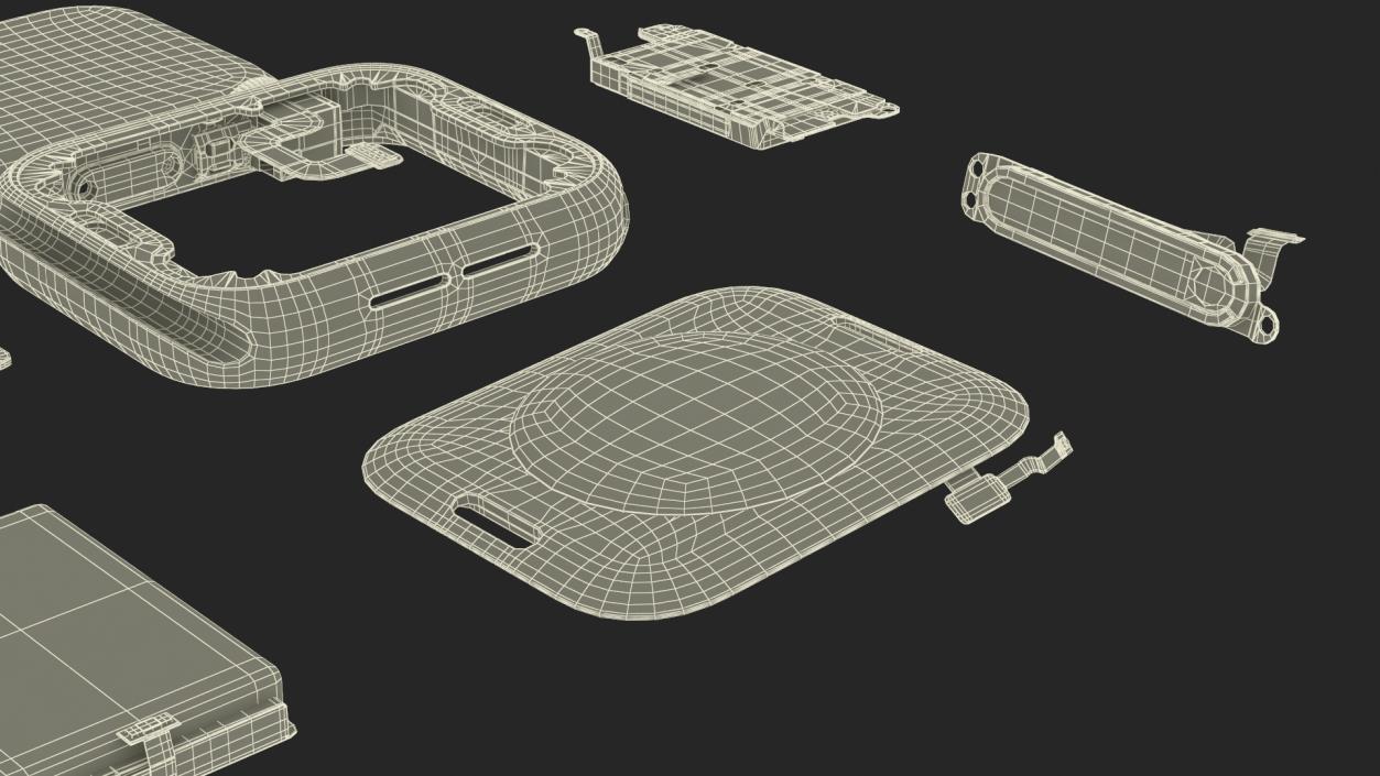 Disassembled Apple Watch SE 2 3D model