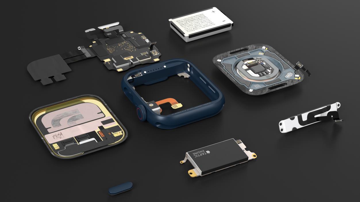 Disassembled Apple Watch SE 2 3D model