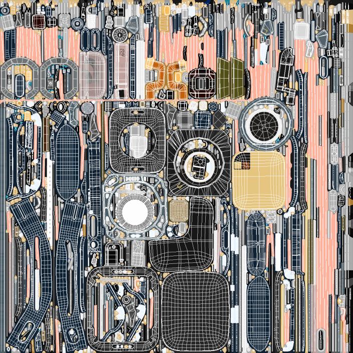 Disassembled Apple Watch SE 2 3D model