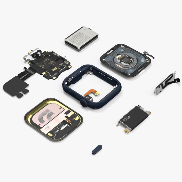 Disassembled Apple Watch SE 2 3D model