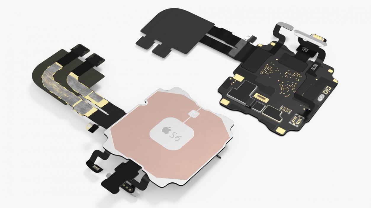 Disassembled Apple Watch SE 2 3D model