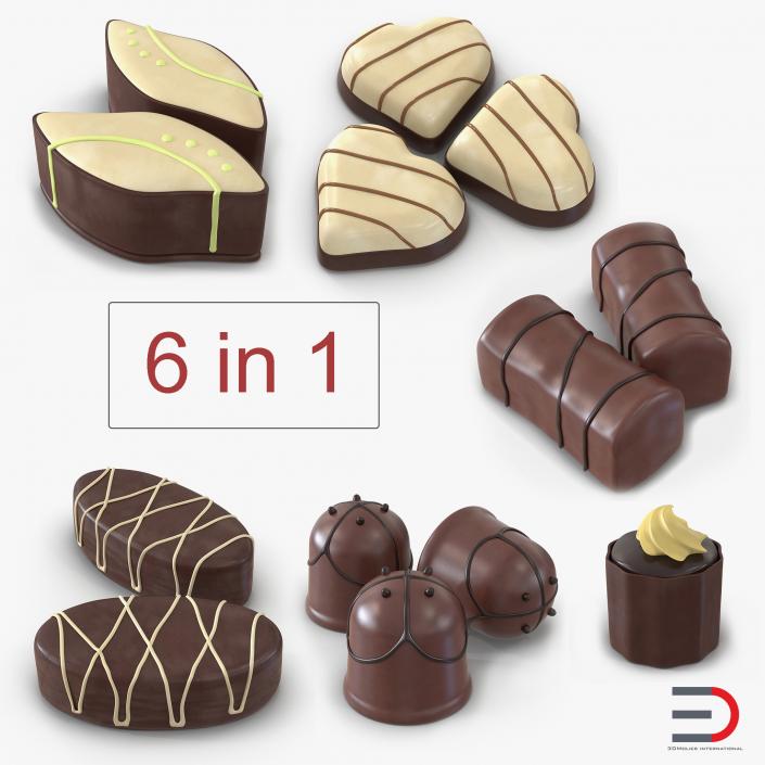 3D Chocolate Candies Collection model