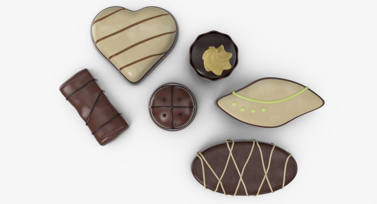 3D Chocolate Candies Collection model