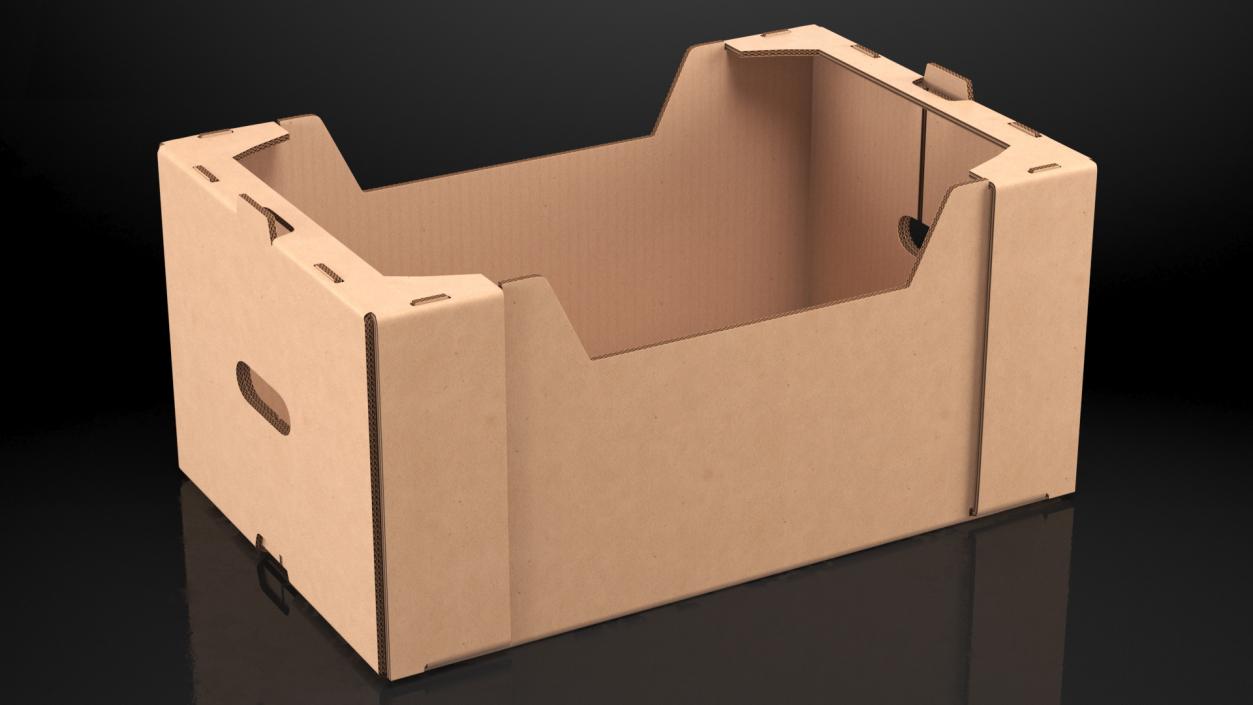 Fruit and Vegetables Packaging Cardboard Tray Box 3D model