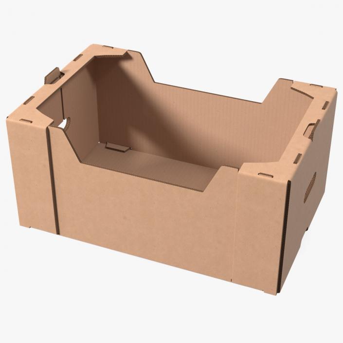 Fruit and Vegetables Packaging Cardboard Tray Box 3D model