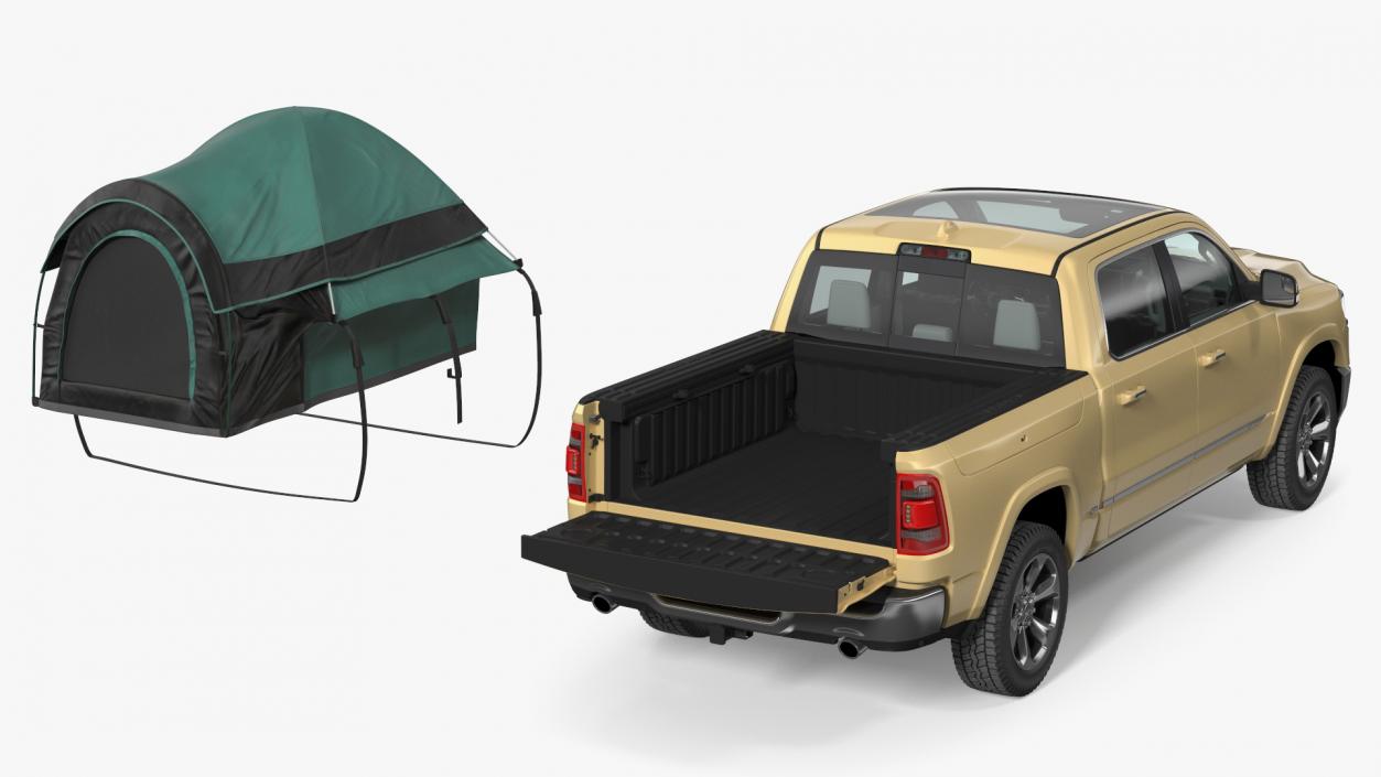 3D Truck Tent Guide Gear on Pickup