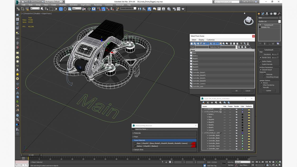 DJI Avata Drone Rigged 3D