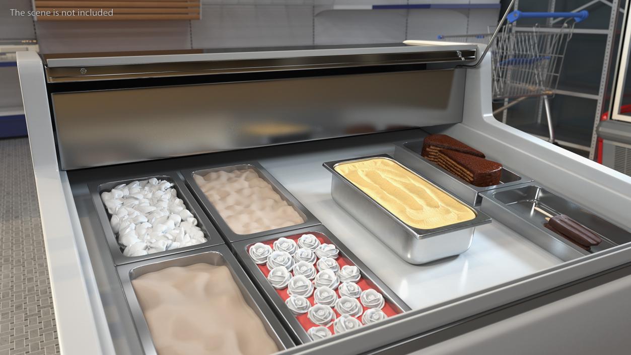 Caramel Ice Cream Tray 3D