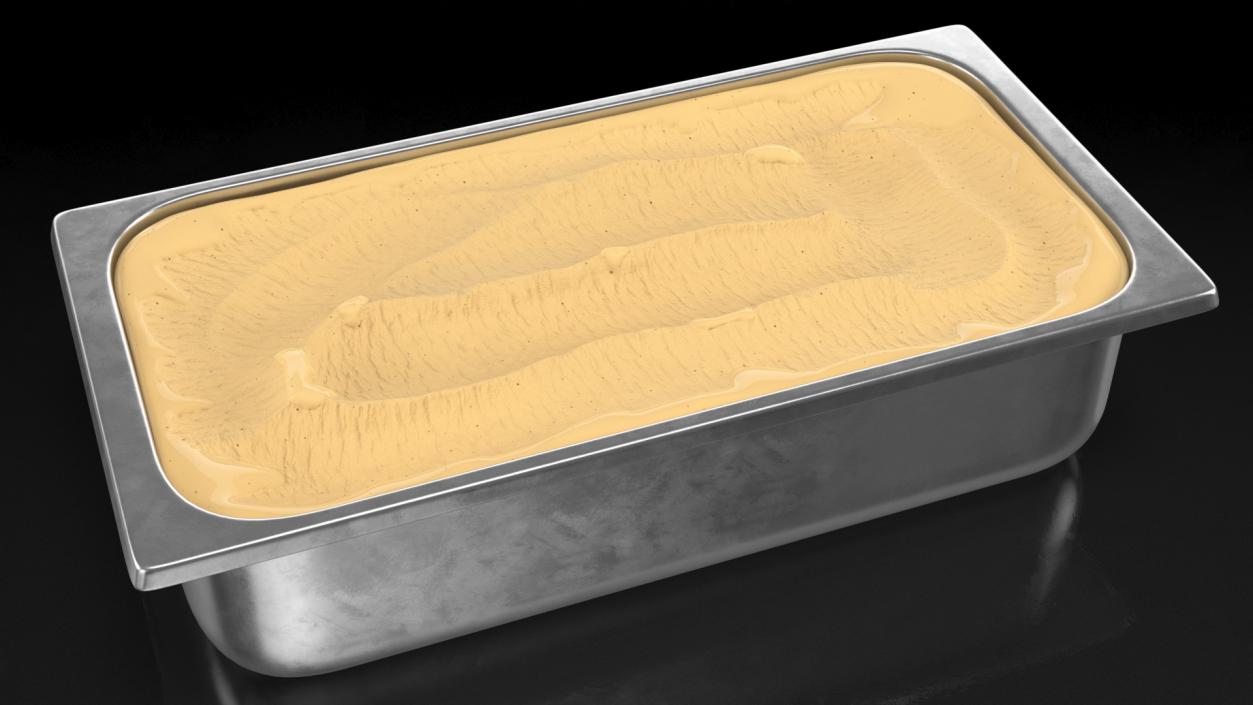 Caramel Ice Cream Tray 3D