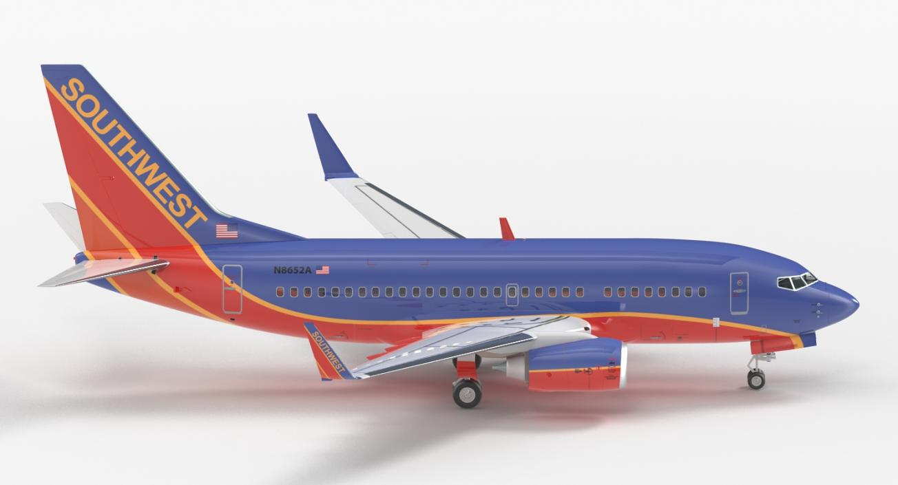 3D model Boeing 737-600 Southwest Airlines Rigged