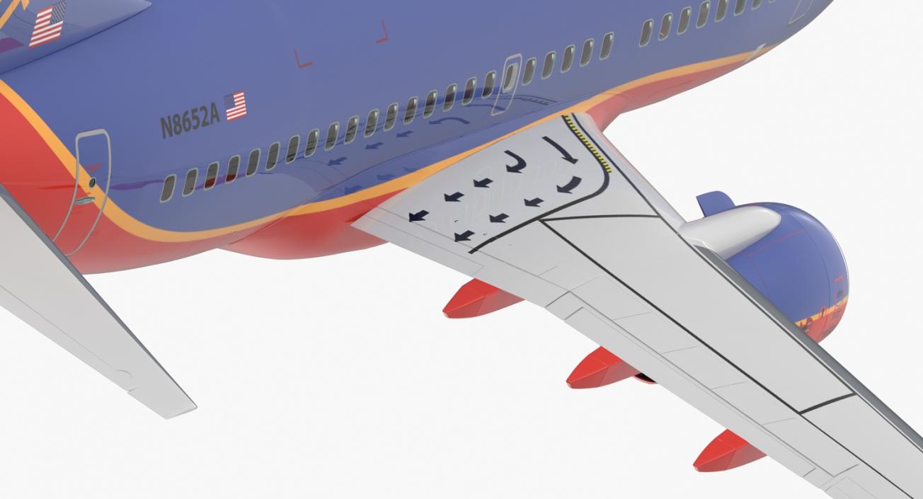 3D model Boeing 737-600 Southwest Airlines Rigged