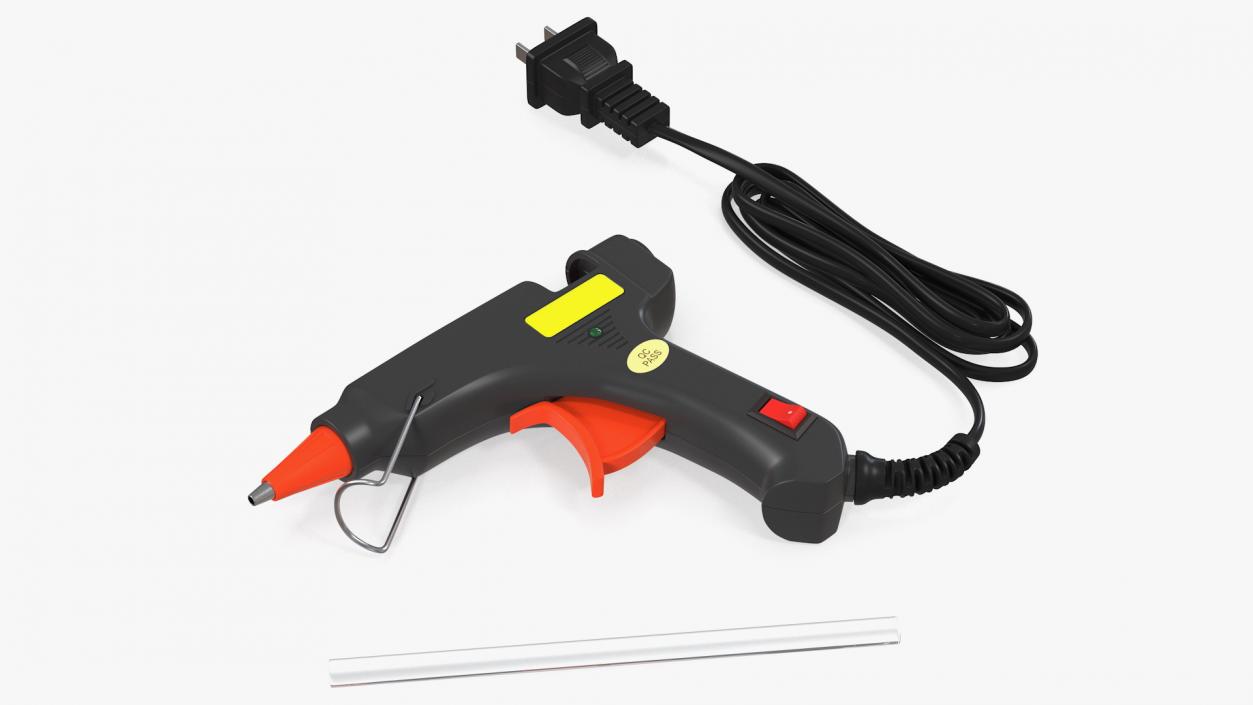 Mini Hot Melt Glue Gun Folded 3D model