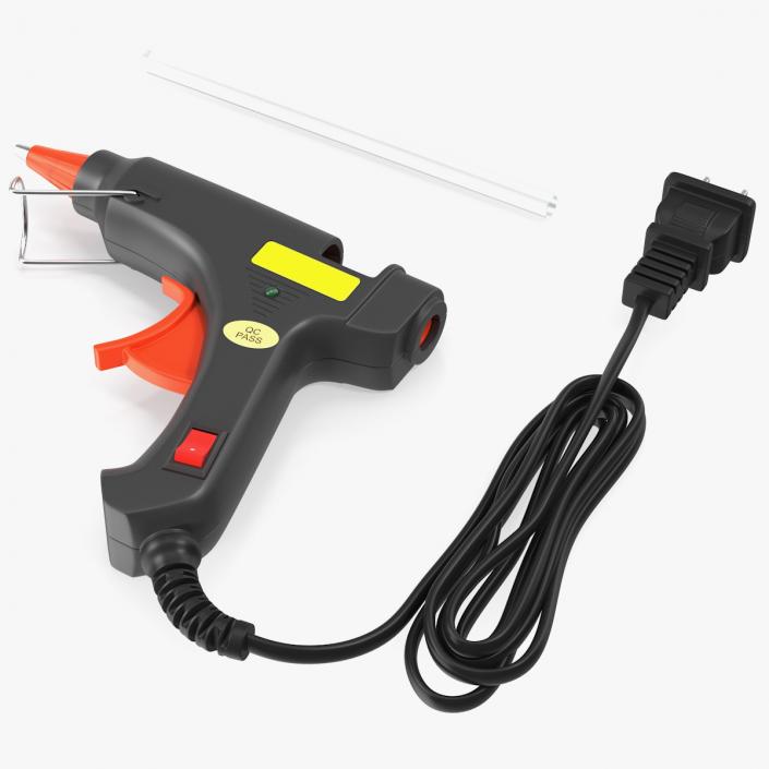 Mini Hot Melt Glue Gun Folded 3D model