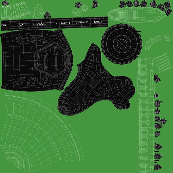 3D model Garden Hose and Trigger Nozzle