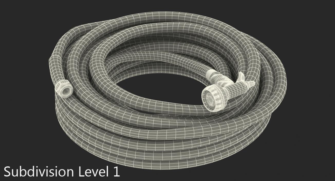 3D model Garden Hose and Trigger Nozzle