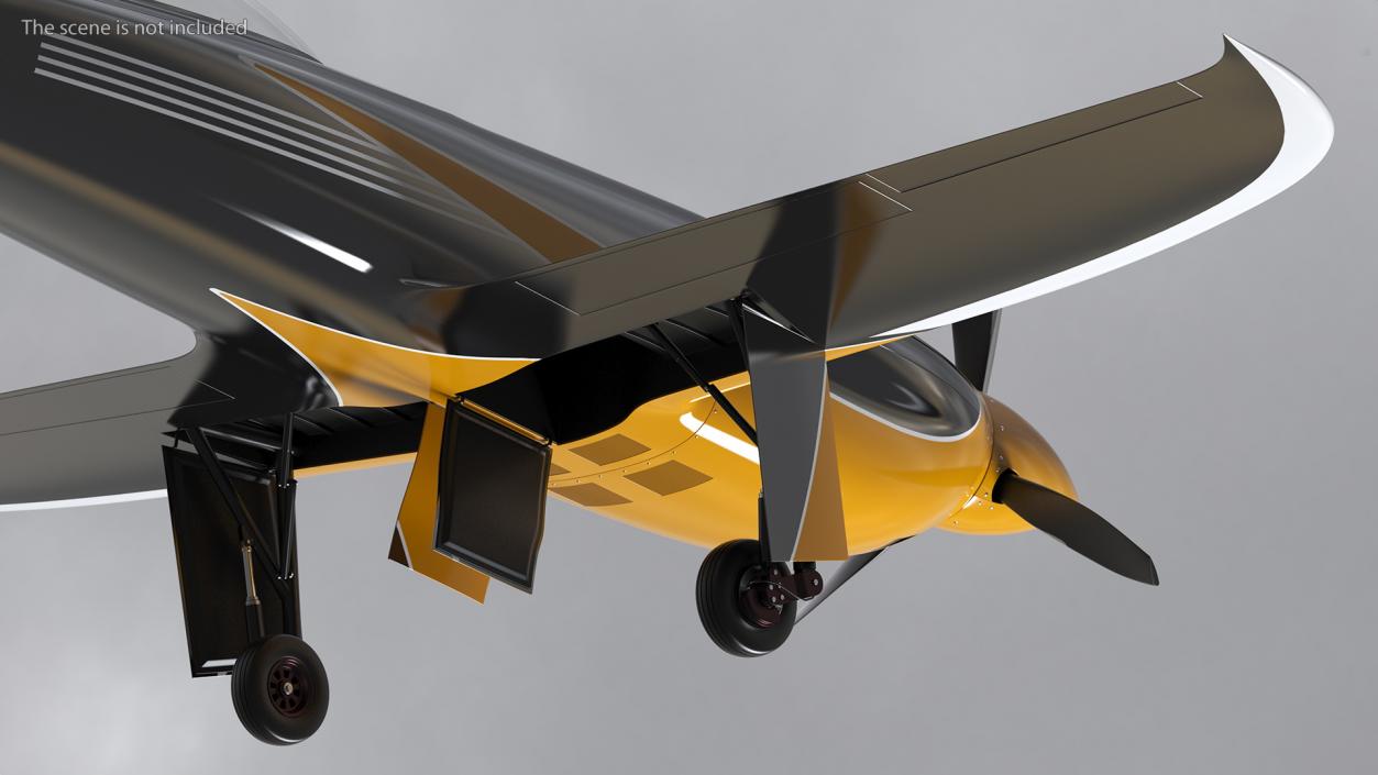 3D All Electric Aircraft Rigged model