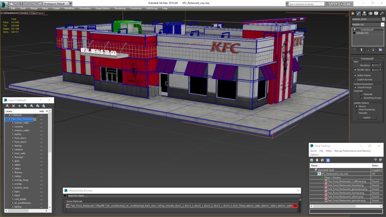 KFC Restaurant 3D model