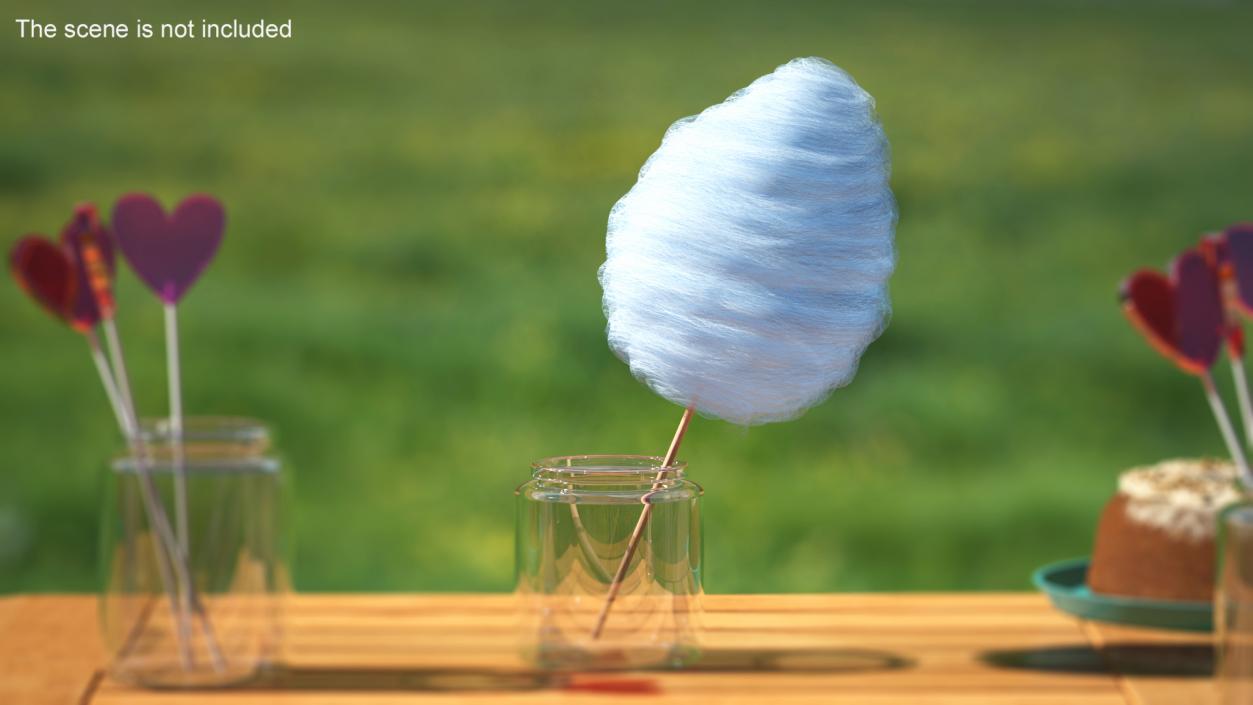 Blue Cotton Candy 3D