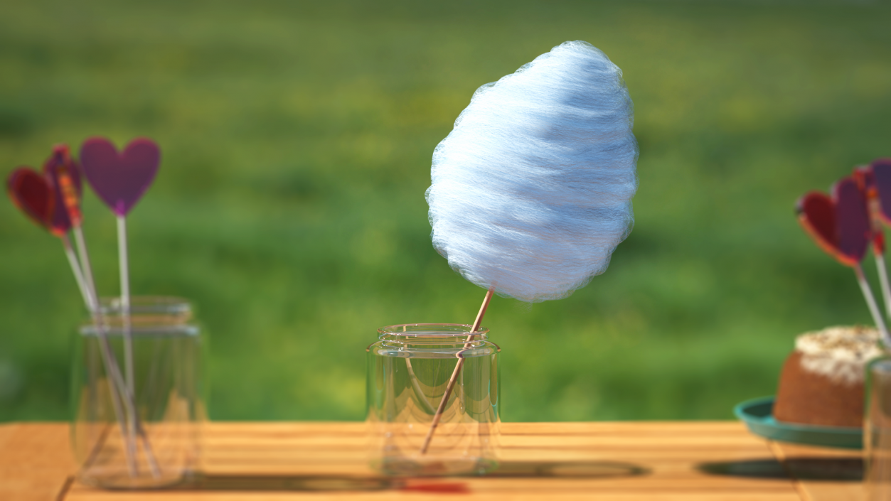 Blue Cotton Candy 3D