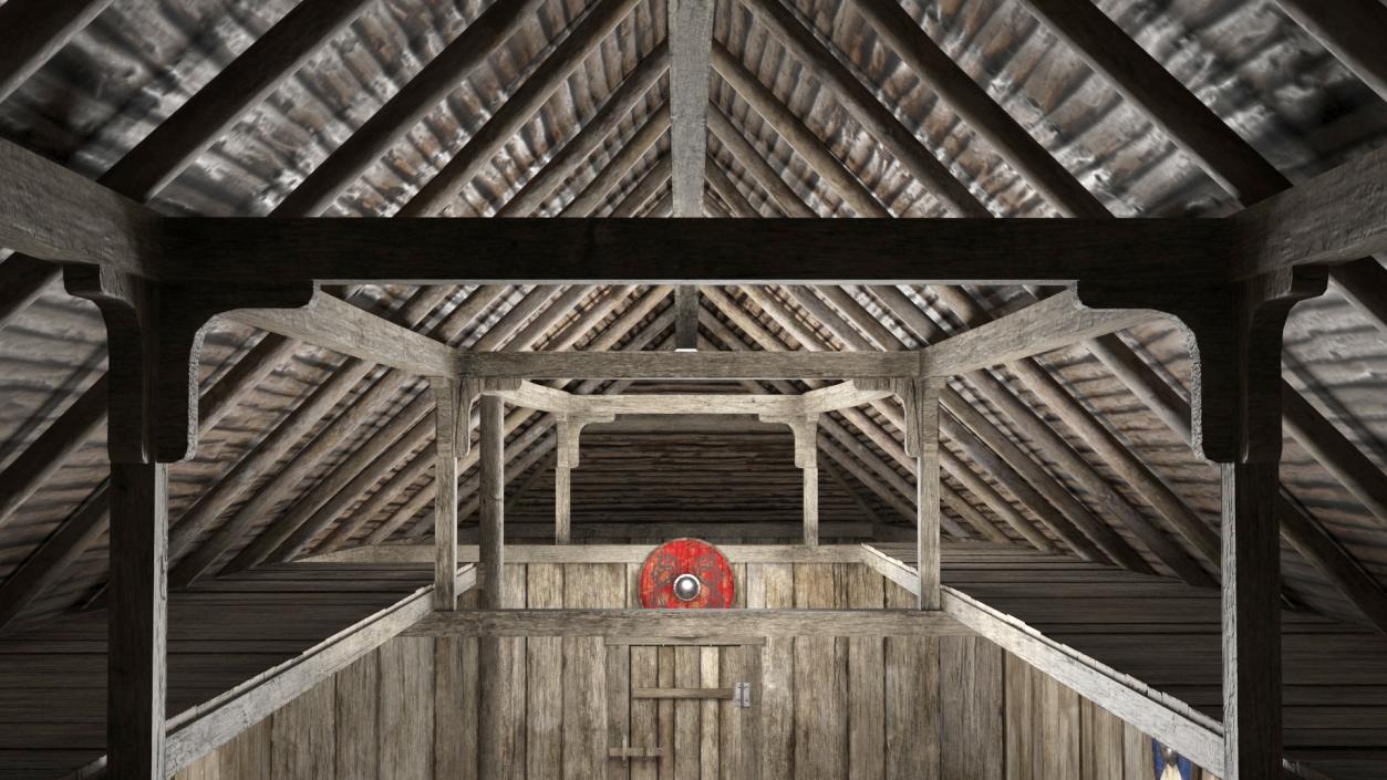 Aged Vikings Longhouse 3D