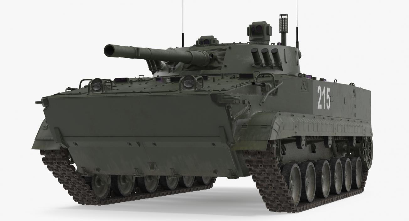 3D model Russian Armored Vehicle BMP-3 Green