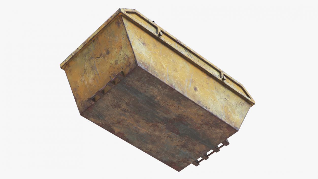 3D model Skip Bin With Debris