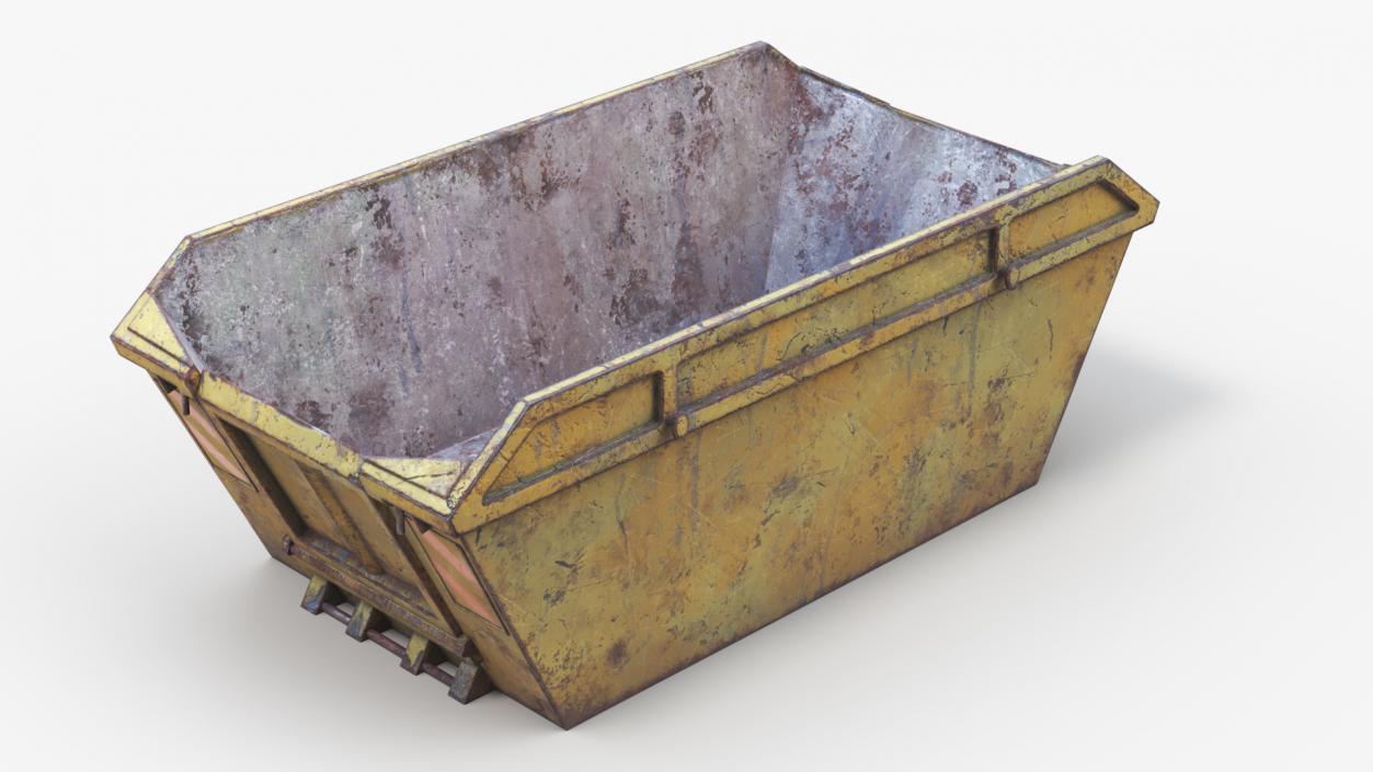 3D model Skip Bin With Debris