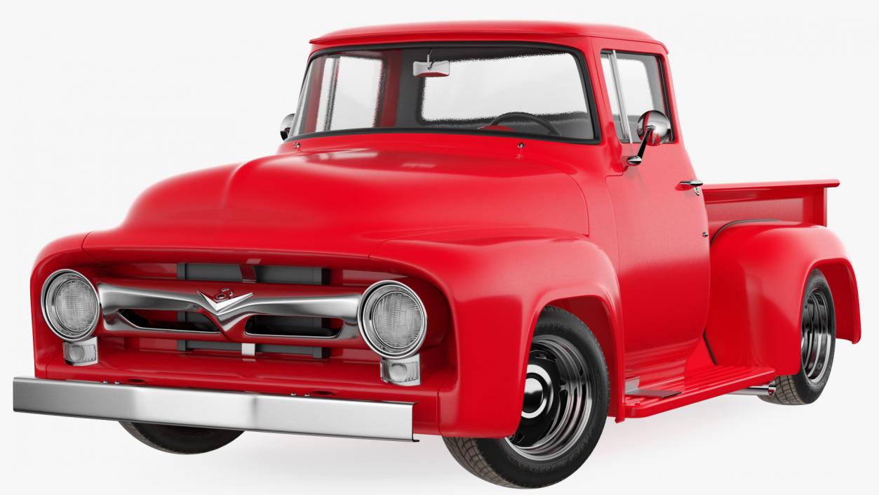 3D model 1956 Ford F100 Pickup Truck Tuned Rigged