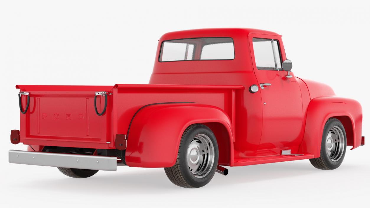 3D model 1956 Ford F100 Pickup Truck Tuned Rigged