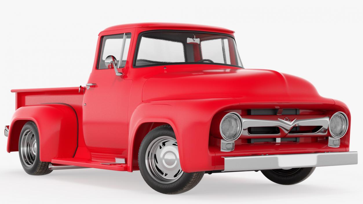 3D model 1956 Ford F100 Pickup Truck Tuned Rigged