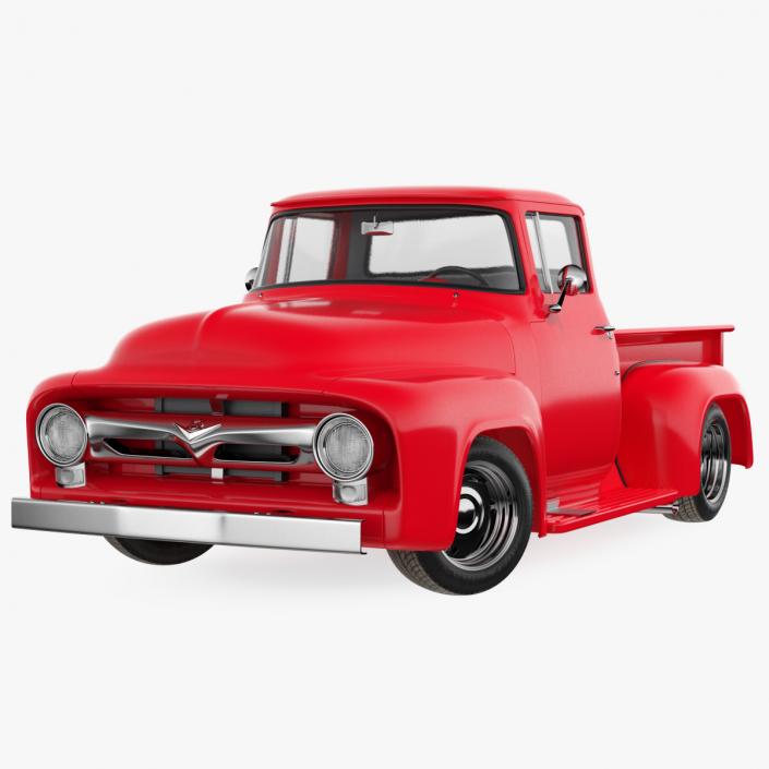 3D model 1956 Ford F100 Pickup Truck Tuned Rigged