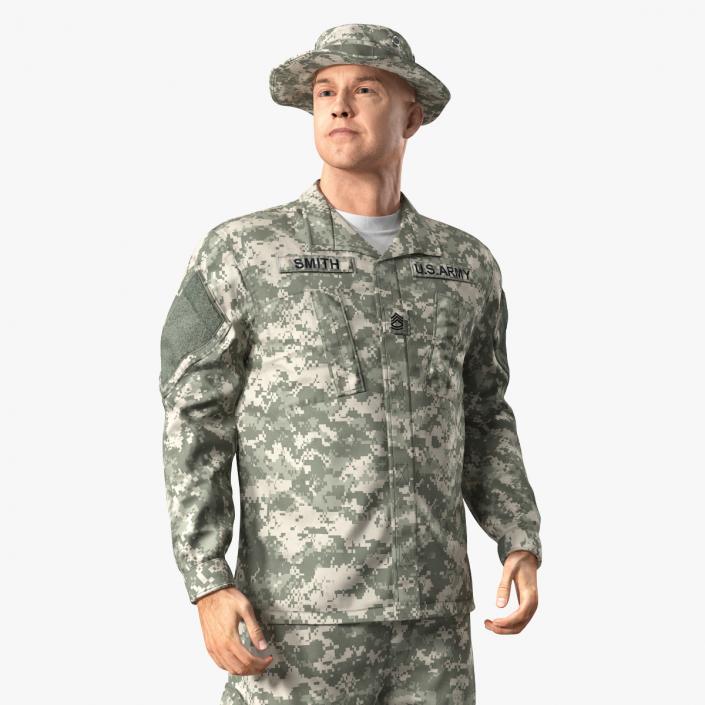 3D model US Army Soldier Military ACU Rigged