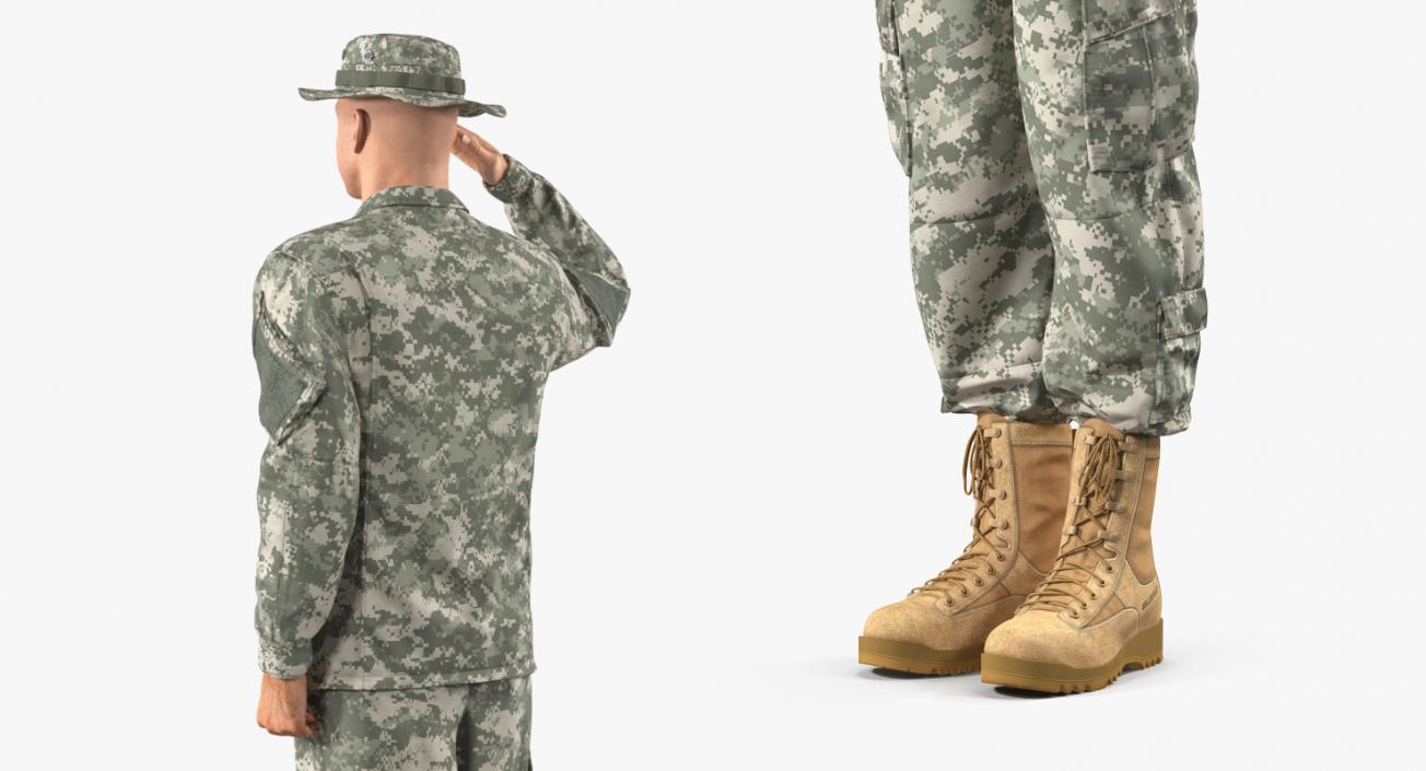 3D model US Army Soldier Military ACU Rigged