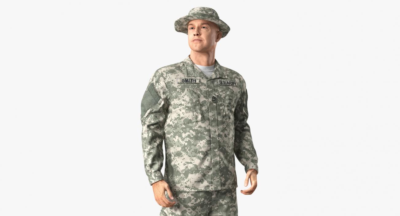 3D model US Army Soldier Military ACU Rigged